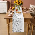 thumbnail image 4 of Table Runners 70 Inches Long Dress Scarves, Spring Leaves Farmhouse Coffee/Dining/Kitchen Table Decor, Holiday Table Runner, Grey Botanical Leaf Vines Birds Branches 13x70 Inch, 4 of 9