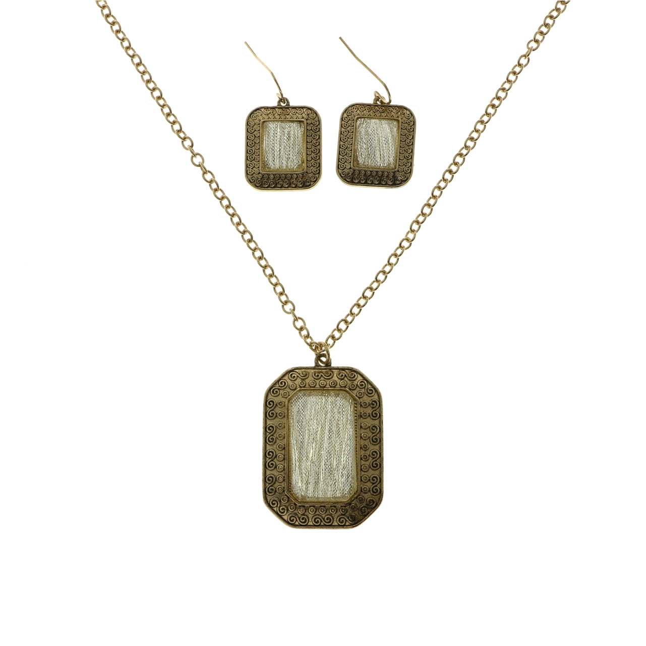 MIXIT Gift Boxed Necklace-Earring-Set Gold-Tone/Silver-Tone