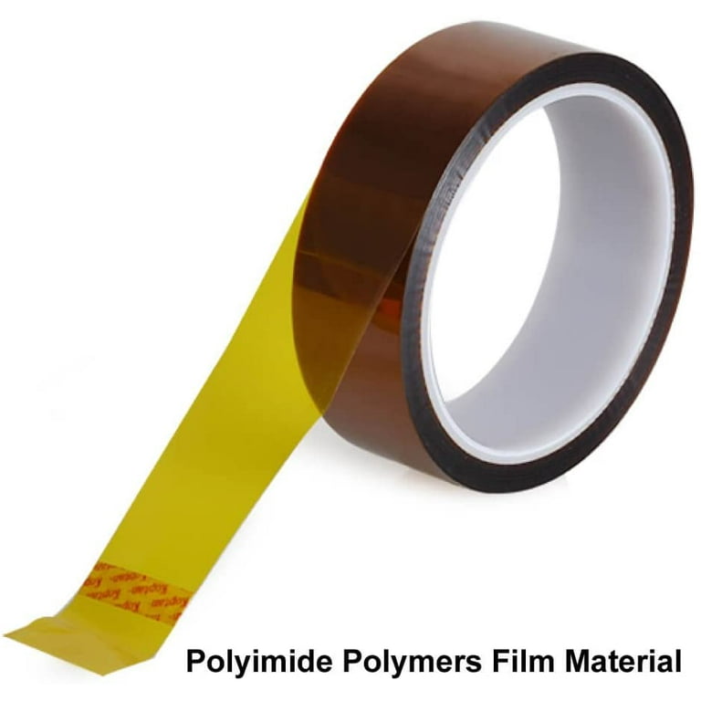 High Temperature Heat Resistant Tape 50mm x108ft AIYUNNI Polyimide Film Adhesive Tape Heat Press Tape Sublimation Tape - for 3D Print Bedsolderingprot