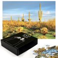 thumbnail image 2 of Ambesonne Spring Jigsaw Puzzle Durable Cardboard, Sonoran Desert Blooms, 1000 pcs, Marigold Blue Green, 2 of 5