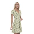 thumbnail image 1 of Women’s A Line Dragonfly Summer Dress, Retro Triangle Arrangement, Cross Wrap V Neck, 6 Sizes, by Ambesonne, 1 of 2