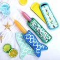 thumbnail image 4 of 18 Pièces Sac Réutilisable Popsicle Manches Antigel Sac Réutilisable Popsicle Manches Antigel Manches Sirène et Shark Glace Pop Manches Congélateur Manches Coloré Manches Titulaire Sac, 4 of 7