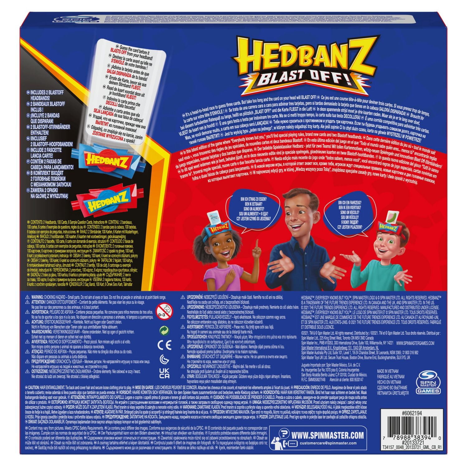 Décollage de Hedbanz ! Jeu de devinettes pour les enfants et les familles à partir de 6 ans Spin Master Games