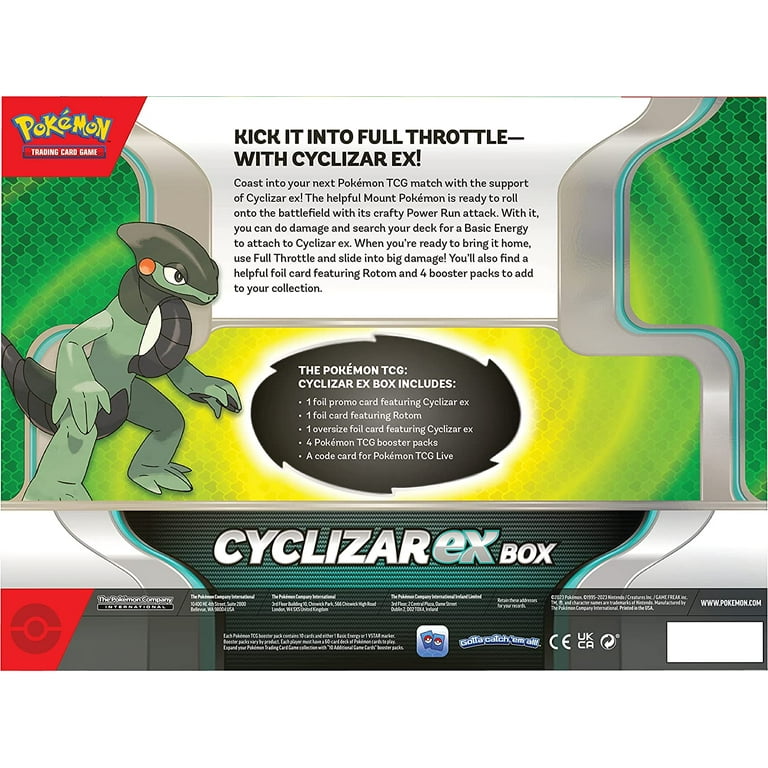 Pokemon TCG: Cyclizar Ex Box, Includes Foil Cards & 4