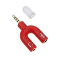 thumbnail image 2 of Joernso 3.5mm Earphone Microphone Audio Splitter U Shape 1 to 2 Stereo Converter Adapter, 2 of 8