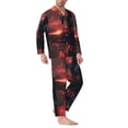thumbnail image 2 of Fotbe Lone Rider Under Red Sky Pattern Long Sleeve Pajama Set for Men,Sleepwear Set,2-piece Loungewear Set,Soft PJs Comfy Nightwear with Pockets-Medium, 2 of 7