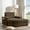 Brown, variant on 43"Oversized Chaise Lounge Chair with Faux Rabbit Fur, Storage Ottoman, and Reclining Function