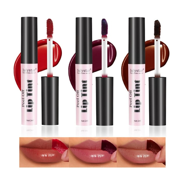 Set de tintes de labios Petansy Peel Off Matte de larga duración, 3 colores