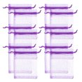 thumbnail image 4 of 100 bolsas de organza con cordón: bolsas de malla para regalos, dulces, fiestas, bodas, Navidad, color morado, 8 x 10 cm., 4 of 7