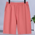 thumbnail image 4 of WRKEKC Shorts for Teen Girls, Girls Summer Shorts, Children's Solid Color Cotton Loose Elastic Waist Pocket Pants, 4 of 5
