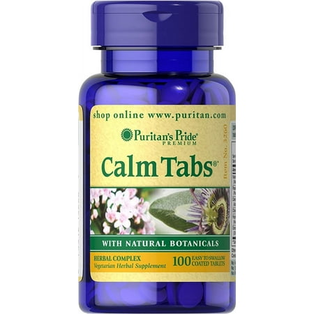 Puritan's Pride Calm Tabs�** with Valerian, Passion Flower, Hops, Chamomile 100 Tablets
