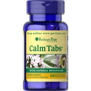 Puritan's Pride Calm Tabs** with Valerian, Passion Flower, Hops, Chamomile 100 Tablets