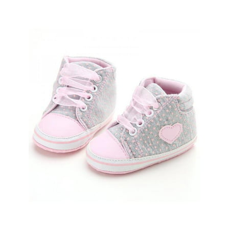Nicesee Newborn Baby Girls Laces High-Top Ankle Sneakers Soft Sole Crib (Sole F63 Best Price)