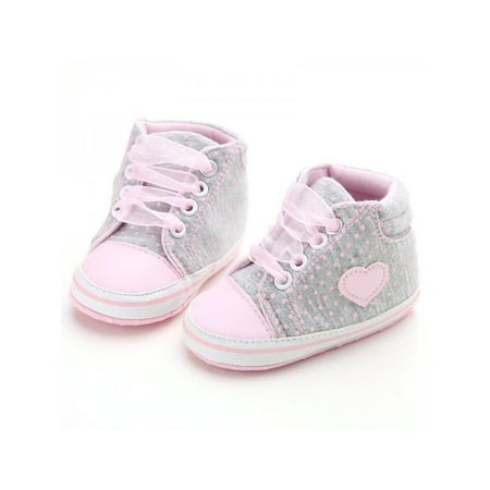Nicesee Nicesee Newborn Baby Girls Laces High Top Ankle Sneakers