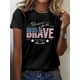 thumbnail image 1 of Women's Patriotic "Because of the BRAVE 1776" American Flag Print T-Shirt - Vibrant Green Short Sleeve Crew Neck Casual Top, Medium Stretch Machine Washable All-Season Comfort, Comfortable, 1 of 6