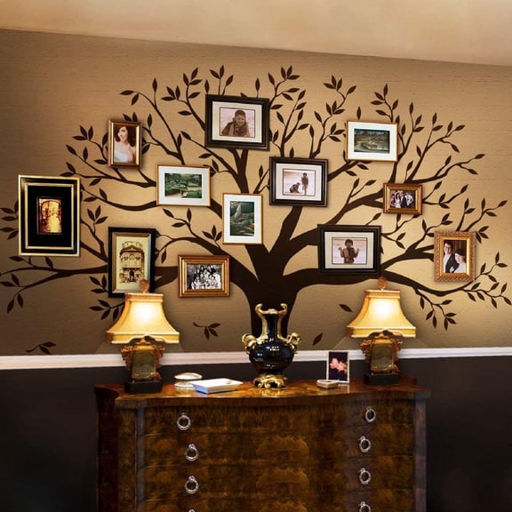 Family Tree Wall Decal (Chestnut Brown, Standard Size: 107" w x 90" h)