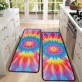thumbnail image 4 of Kitchen Rugs Sets Of 2,Colorful Tie Dye Mandala Pattern Anti Fatigue Kitchen Mat Rugs Non Slip Washable,Decorative Kitchen Floor Mats for Kitchen,Sink,Laundry,17"x47"+17"x47", 4 of 5