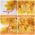 thumbnail image 3 of Huryfox 2-Pack Maple Leaves Fall Garland - 17ft Hanging Vine for Halloween, Thanksgiving, Home, Wedding, Fireplace, Party & Christmas Decor (Yellow), 3 of 6