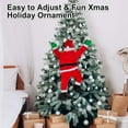 thumbnail image 4 of Gustave 3.6ft Christmas Hanging Santa Claus Decoration Climbing Santa Claus Suit Large Xmas Tree Hanging Ornaments for Outdoor Indoor Holiday Party Home Door Roof Yard Decor, 4 of 9