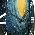 thumbnail image 3 of Designart "Blue Simplicity Moon III" Abstract Collages Oversized Wall Clock, 3 of 5