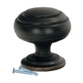 thumbnail image 2 of 5 Pack Classic Round Ring Brushed Oil-Rubbed Bronze Cabinet Hardware Knob, 1-1/4 Inch Diameter, 2 of 2