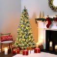 thumbnail image 2 of SUGIFT 6.5ft Pre-Lit Christmas Tree, Hinged Artificial Tree with 200 Lights, 2 of 7