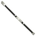thumbnail image 2 of 10mm Stainless Steel Brushed Black Leather ID Bracelet With .5 Inch Extension 8 Inch Identification Bracelet for Women, 2 of 2