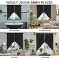 thumbnail image 3 of Black Pure Color Swag Valances for Windows, Kitchen Curtains 36 Inch Length 2 Panels Set, Aesthetics Contemporary Luxury Short Curtains for Small Windows Rod Pocket Cafe Curtains Drapes 28"x36", 3 of 8