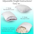 thumbnail image 7 of Comfez Shredded Memory Foam Pillow | Zipper Removable Washable Cooling Bamboo Cover | Adjustable Thickness for Back, Side & Stomach Sleepers | Pain Relief (Standard 20x26), 7 of 7