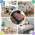 thumbnail image 4 of Boho Bohemia Flower Rectangle Tablecloth 60"x84",Waterproof Polyester Rectangle Table Cloth, Wipeable Spillproof Polyester Tablecloth for Dining, Camping, Indoor and Outdoor, 4 of 5