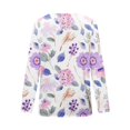 thumbnail image 4 of ICHUANYI Liquidación Moda Mujer Verano Sexy Doblez Impreso Regular Mujeres Manga Larga Cuello En V Botón ICHUANYI WER202308230847, 4 of 5