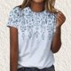 thumbnail image 5 of Camiseta de Cuello Redondo de Manga Corta Impresa de los Pantalones Cortos de las Mujeres, Poliéster de Lentejuelas de Partido de Moda, 5 of 8