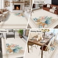 thumbnail image 5 of 5'x7' Area Rugs for Living Room Bedroom, Summer Coastal Washable Rug Carpet Runner Indoor Outdoor, Nautical Beach Marine Life Beige Striped Non Slip Floor Mats Area Rug for Kitchen, Nursery, 5 of 8