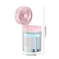 thumbnail image 3 of Portable Cooling Fan, USB Rechargeable Fan, Small Spray Cooling Fan with 3 Speeds and Humidifier, Multifunctional Portable Air Cooler with Colorful Night Light for Home Office Bedroom, 3 of 7