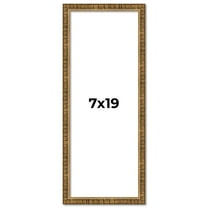 7x19 Frame Gold Kingsley Distressed Solid Wood Picture Frame Width 0.75 Inches | Interior Frame