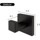 thumbnail image 3 of Ganchos para bata montados en la pared del baño, diseño moderno Ganchos para ropa de acero inoxidable 304 Gabinete de entrada Baño Dormitorio, 3 of 5