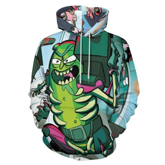 Rick And Morty Unisex Sweatshirts Loose Pullover Sweater Hooded Hoodie 3D Printing Jacket Winter Fall Clothes S