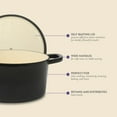 thumbnail image 2 of 7 Quart Round Cast Iron Dutch Oven with Lid, Enameled, 2 of 5