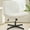 leather beige, variant on Mayoume Criss Cross Chair Legged, Armless Office Desk Chair No Wheels, Swivel Vanity Chair, Height Adjustable Wide Seat Computer Task Chair, PU Leather Vanity Modern Home Chair