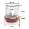 thumbnail image 2 of Tapas de goma transparentes para patas de taburete, tamaño mediano de 1", paquete de 8, protectores de piso antideslizantes, 2 of 5