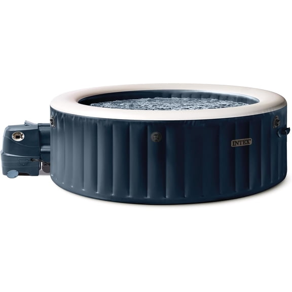 INTEX 28429EH PureSpa Plus Bubble Massage Spa Set with Energy Efficient Cover, 77" x 28"