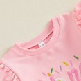thumbnail image 6 of Cjfdfy Newborn Baby Girls One Birthday Outfit First Birthday Ruffle Long Sleeve Cake Embroidery Tops And Colorful Elastic Waist Pants Set Cute 1St Birthday Fall Winter Clothes Set, 6 of 9