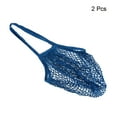 thumbnail image 3 of Bolsa de Malla de Algodón Unique Bargains Cielo Azul 14.96x12.2 Larga Asa Reutilizable 2uds, 3 of 7