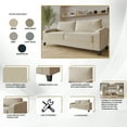 thumbnail image 7 of Castle Place Elegance Linen Upholstered Sofa, Grey, 7 of 7