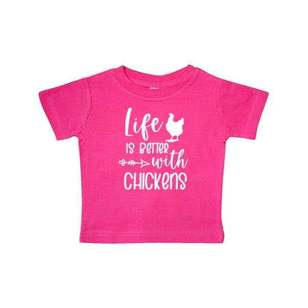 

Inktastic Life is Better with Chickens Gift Baby Boy or Baby Girl T-Shirt