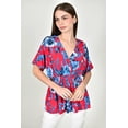 thumbnail image 1 of Blusa escote cruzado Roman Fashion /Juvenil, 6931 (Fiusha / Azul) fucsia CH, 1 of 4