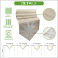 thumbnail image 5 of Tropical Plants Table Runner Linen Burlap Table Runner 120 Inches Long Summer Coastal Palm Tree Leaves Retro Beige Dresser Scarves for Kitchen Island Coffee Dining Room Party Holiday Decor 13"x120", 5 of 8