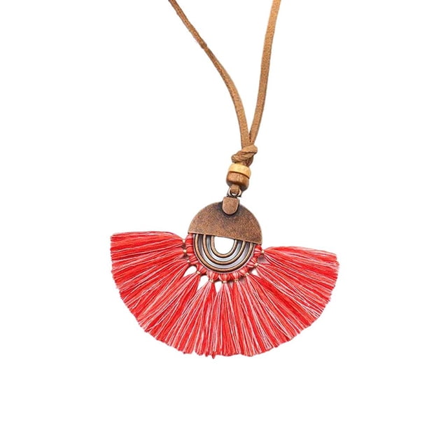 Minnieouse Collar de tela para mujer, colgante de moda, collares de decoración, adorno de joyería, regalos para fiesta de boda, trabajo diario Ropa, zapatos y accesorios Miscelánea Luz roja Minnieouse AP014599-11