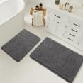 thumbnail image 1 of Juego de Alfombrillas para Baño LOCHAS 43x61 y 51x81 cm Antideslizantes Gris, 1 of 7