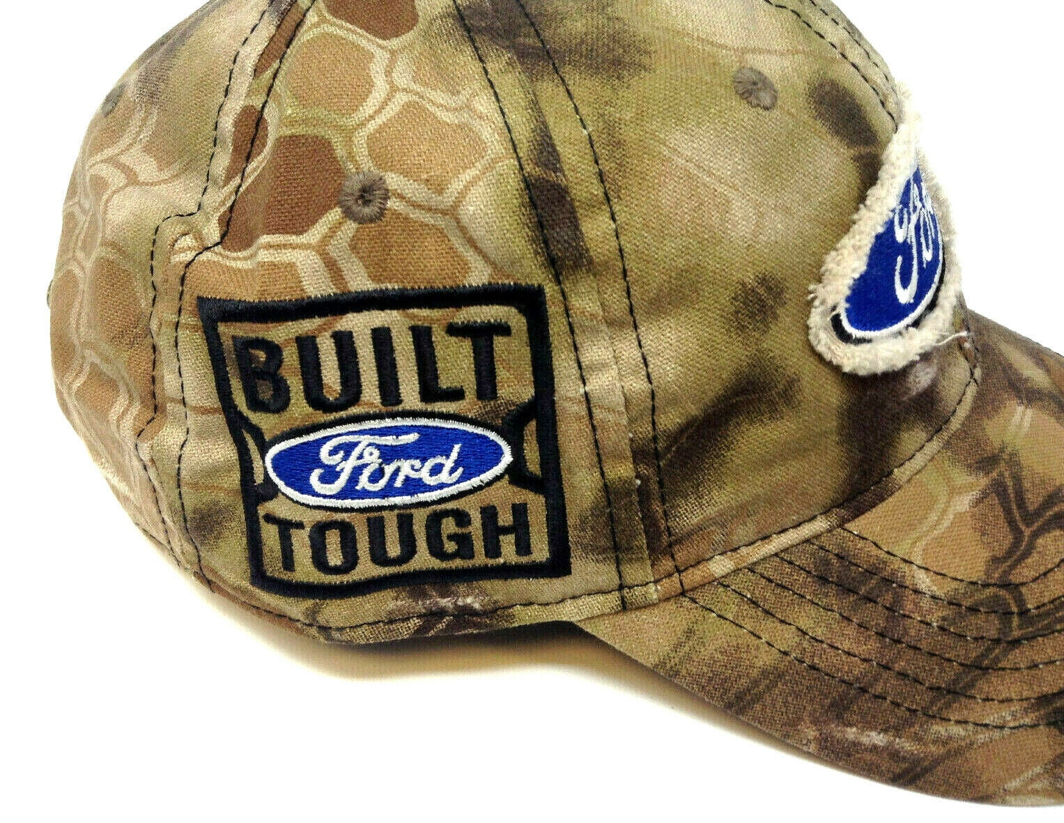 Ford Logo Built Tough Frayed Patch Pre-Curved Adjustable Hat
